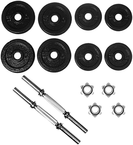 AmazonBasics 38-Pound Adjustable Weight Set with Case